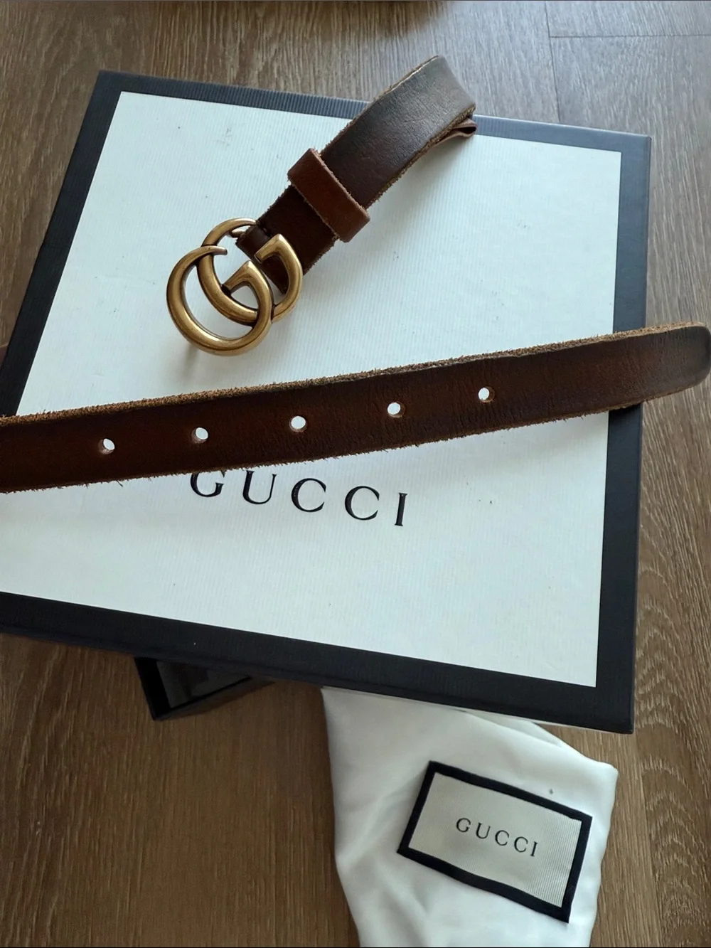 Gucci GG Marmont thin belt